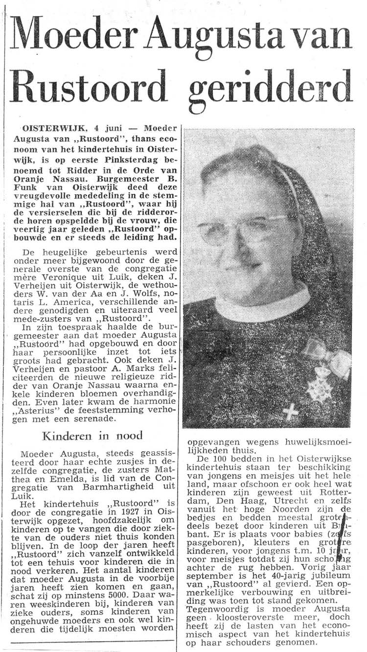 Krantenartikel 4 juni 1968